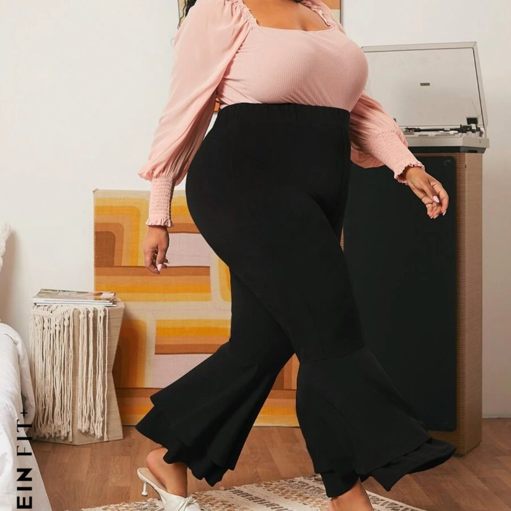 SI. Black Flare Leg Trouser